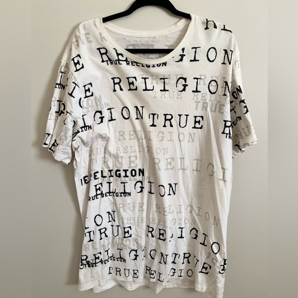 Men’s True Religion T Black & Cream (XL)